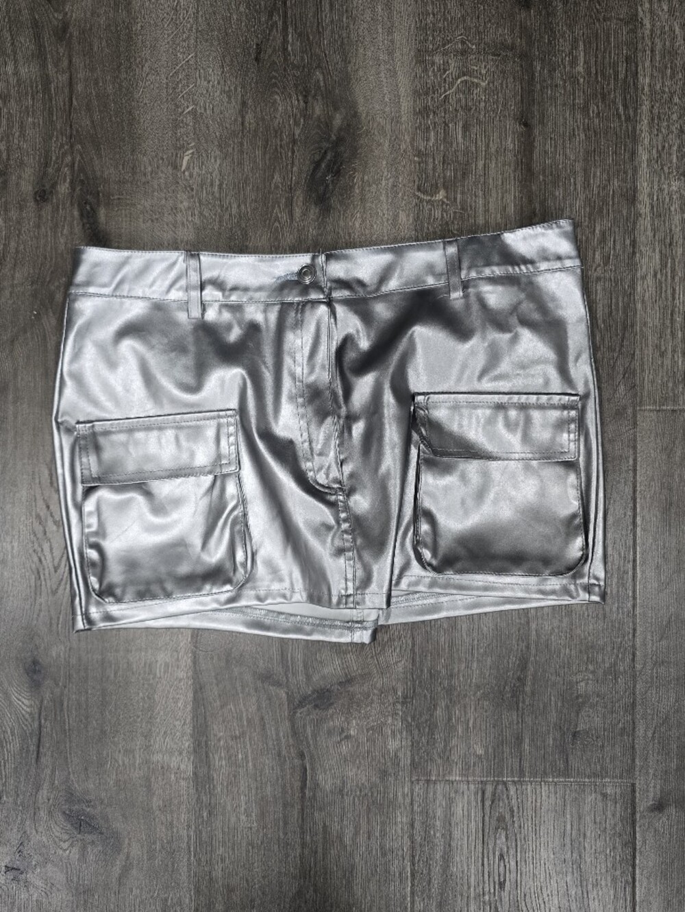 Fashion Nova Silver Skirt